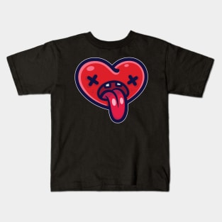 Hear Fun Emoji Valentines Day Kids T-Shirt